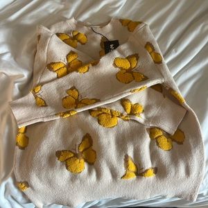 Cute butterfly sweater, never worn